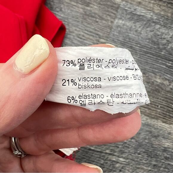 Zara red boot cut high-rise business casual dress pants size small S B151 - Picture 3 of 4